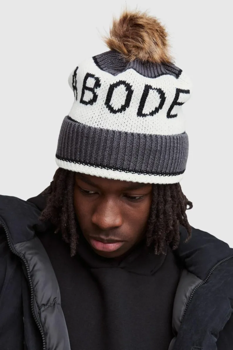 Fashion boohooMAN Abode Bobble Beanie true black