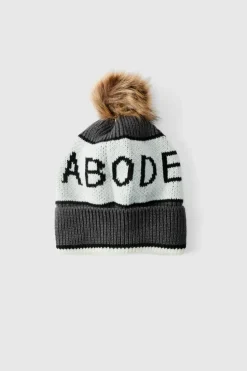 Fashion boohooMAN Abode Bobble Beanie true black