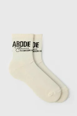 Clearance boohooMAN Abode Mid Length Sock cream