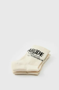 Clearance boohooMAN Abode Mid Length Sock cream