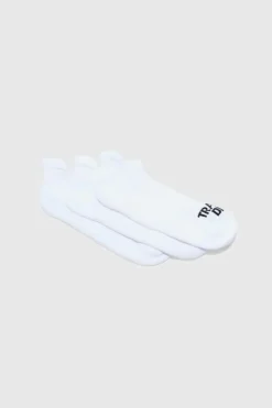 Clearance boohooMAN Active Training Dept Cushioned Trainer 3 Pack Socks white