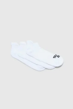 Clearance boohooMAN Active Training Dept Cushioned Trainer 3 Pack Socks white