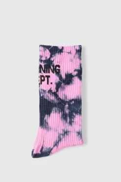 Fashion boohooMAN Active Training Dept Tie Dye Socks pink