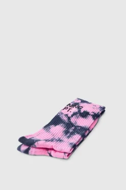 Fashion boohooMAN Active Training Dept Tie Dye Socks pink