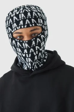 Discount boohooMAN All Over Man Dash Face Covering black