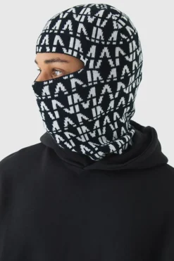 Discount boohooMAN All Over Man Dash Face Covering black