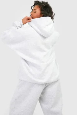 New boohoo Plus Dsgn Studio 3d Embroidered Oversized Hoodie ash grey