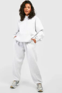 New boohoo Plus Dsgn Studio 3d Embroidered Oversized Hoodie ash grey