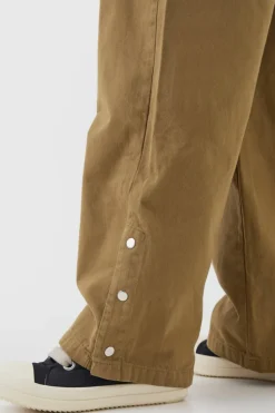 Cheap boohooMAN Baggy Fit Rigid Star Studded Jeans khaki