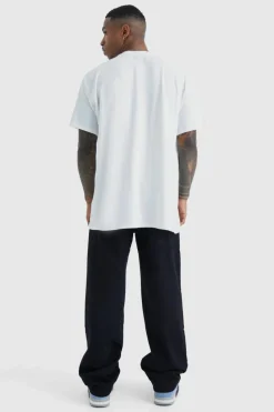 Store boohooMAN Baggy Rigid Jean true black