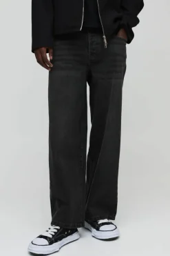 Store boohooMAN Baggy Rigid Jean charcoal