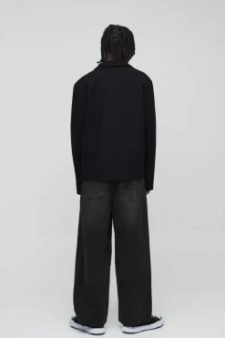 Store boohooMAN Baggy Rigid Jean charcoal