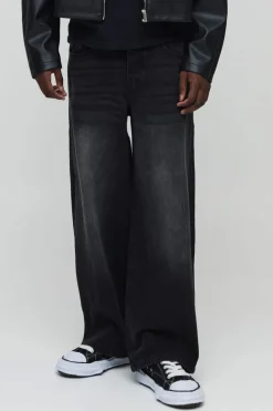 Flash Sale boohooMAN Baggy Rigid Jean washed black