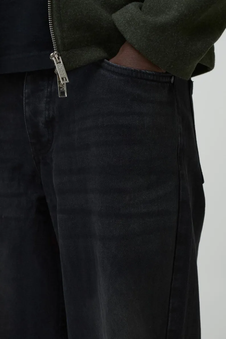 Sale boohooMAN Baggy Rigid Jean In charcoal