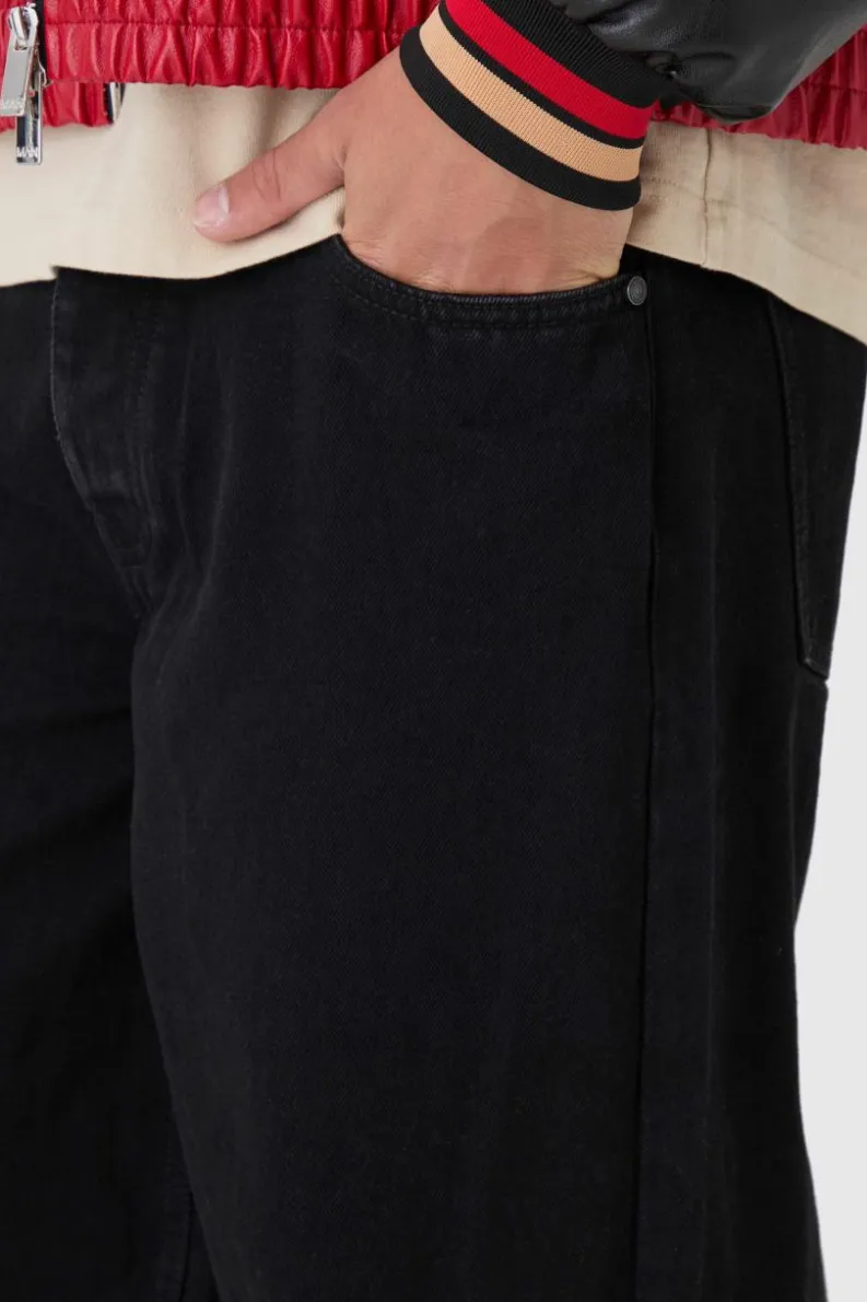 Best Sale boohooMAN Baggy Rigid Jean In true black
