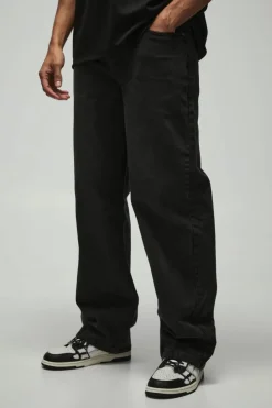 Outlet boohooMAN Baggy Rigid Jean In washed black