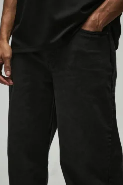 Outlet boohooMAN Baggy Rigid Jean In washed black