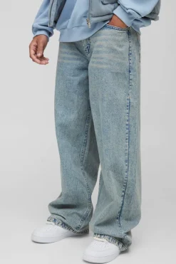 Best boohooMAN Baggy Rigid Jeans antique blue