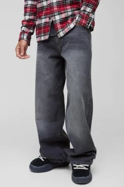New boohooMAN Baggy Rigid Jeans grey