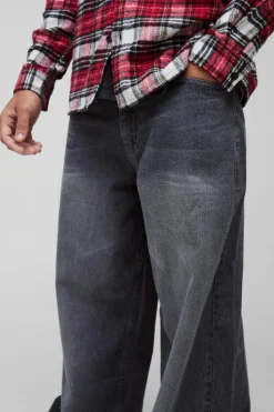 New boohooMAN Baggy Rigid Jeans grey