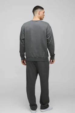 Fashion boohooMAN Bane License Print Sweatshirt charcoal