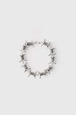 Best boohooMAN Barbwire Style Chain Bracelet silver