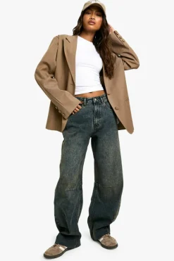 Best boohoo Barrel Leg Jean vintage blue
