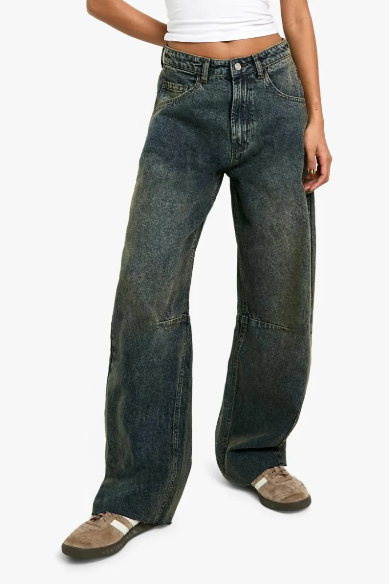 Best boohoo Barrel Leg Jean vintage blue