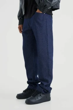 Cheap boohoo Baseball Denim Shirt and Jeans Set dark blue