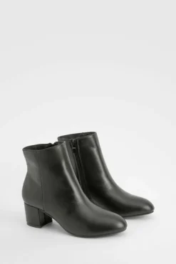 Best Sale boohoo Basic Block Heel Shoe Boots black