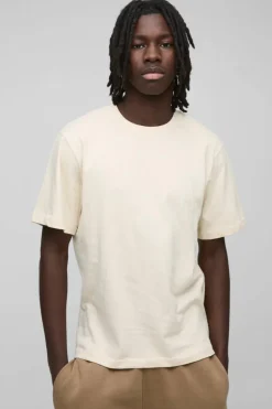 Best Sale boohooMAN Basic Crew Neck T Shirt beige