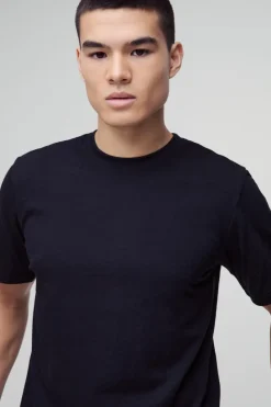 Outlet boohooMAN Basic Crew Neck T Shirt black