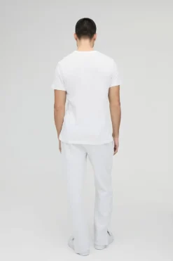 Shop boohooMAN Basic Crew Neck T Shirt white