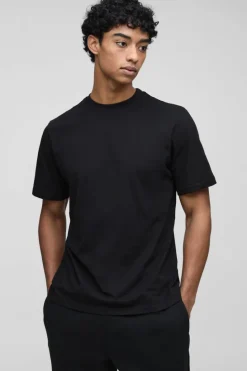 Store boohooMAN Basic Crew Neck T Shirt black
