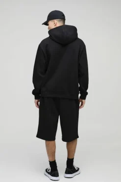 Shop boohooMAN Basic Jersey Jorts black