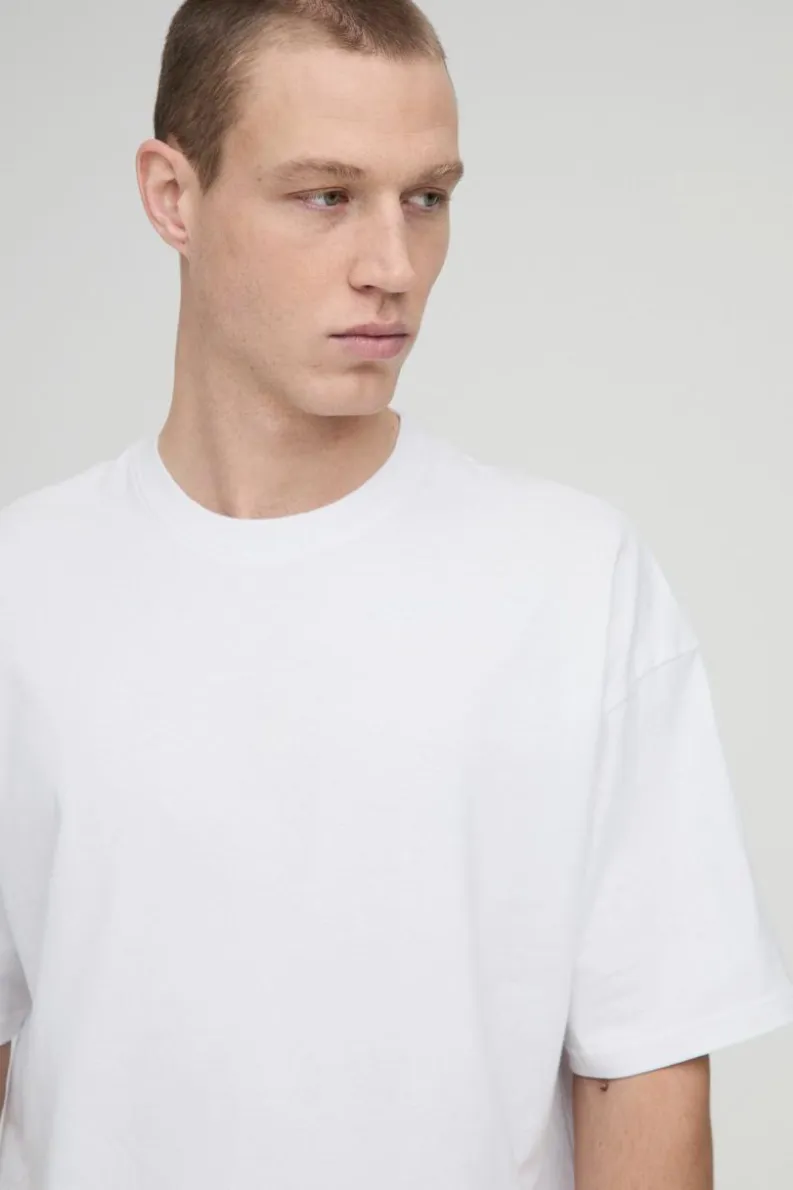 Flash Sale boohooMAN Basic Oversized Boxy Crew Neck T-shirt white