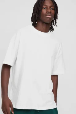 Sale boohooMAN Basic Oversized Crew Neck T-shirt white