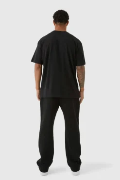 Fashion boohooMAN Basic Oversized Crew Neck T-shirt black