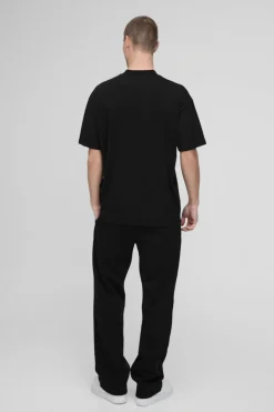 Clearance boohooMAN Basic Oversized Extended Neck T-Shirt black