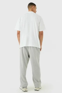 Sale boohooMAN Basic Oversized Extended Neck T-Shirt white
