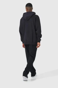 Cheap boohooMAN Basic Oversized Over The Head Hoodie black