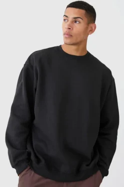 Best boohooMAN Basic Oversized Sweatshirt black