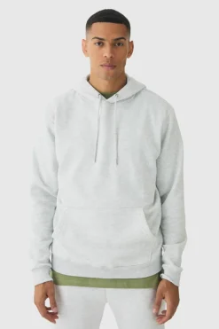 Cheap boohooMAN Basic Over The Head Hoodie grey marl