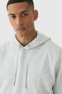 Cheap boohooMAN Basic Over The Head Hoodie grey marl
