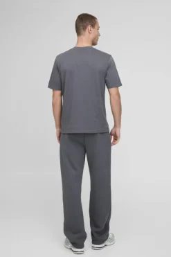 Best Sale boohooMAN Basic Slim Fit Crew Neck T-Shirt charcoal
