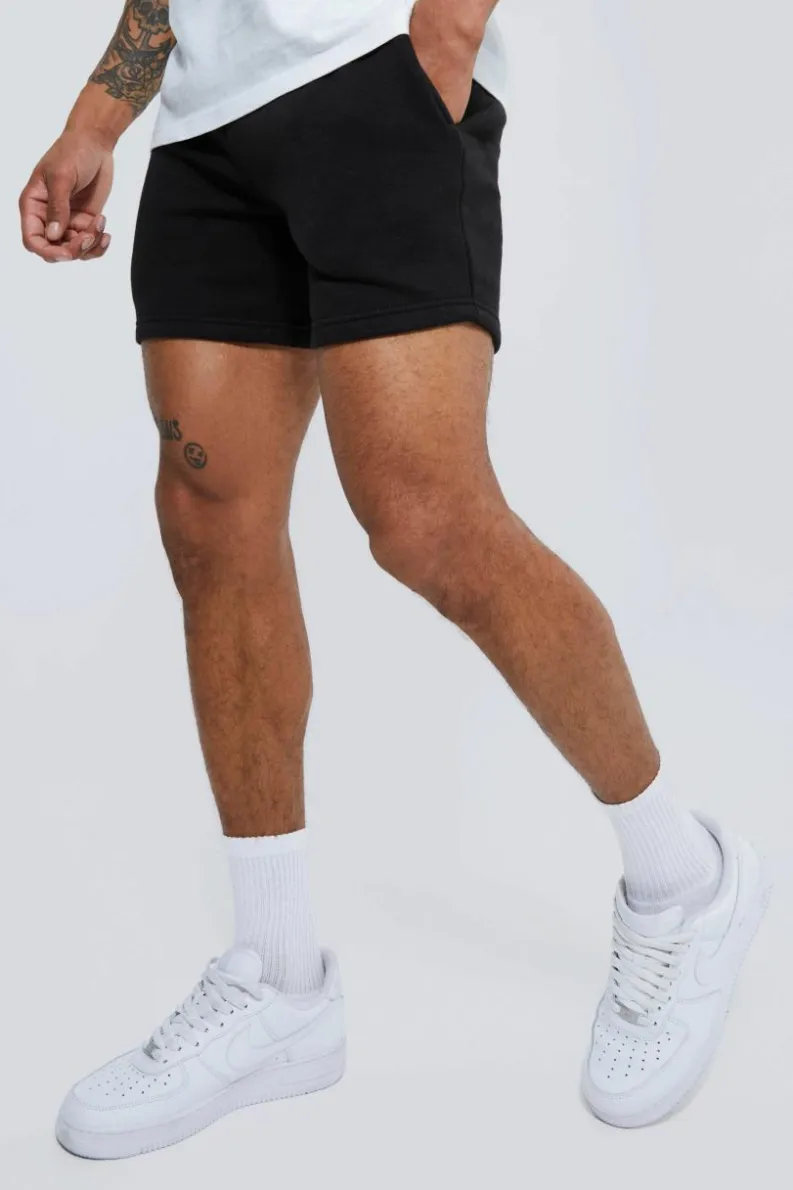 Best boohooMAN Basic Slim Fit Short Length Jersey Short black
