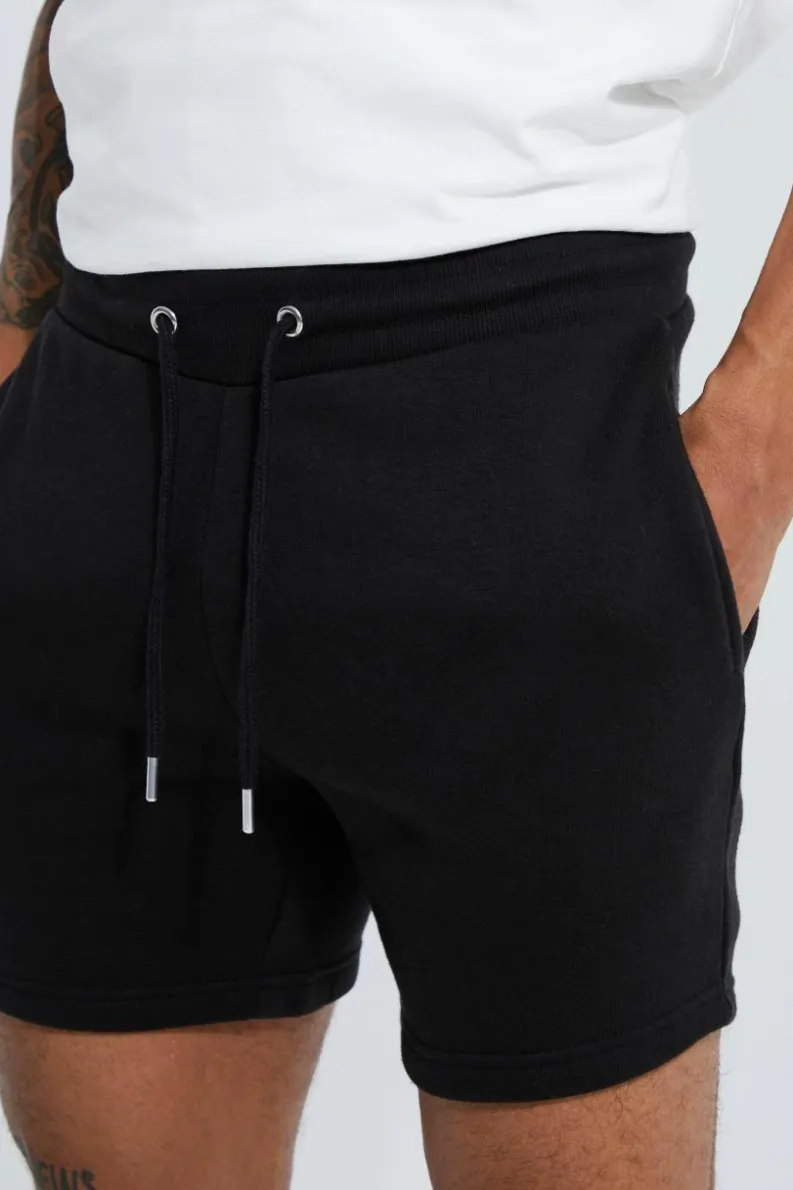 Best boohooMAN Basic Slim Fit Short Length Jersey Short black