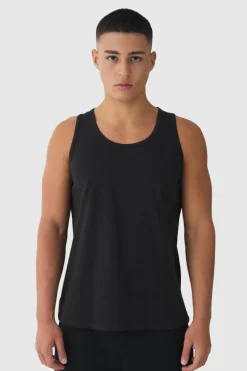 Sale boohooMAN Basic Vest black