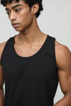 Store boohooMAN Basic Vest black