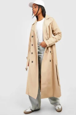 Discount boohoo Belted Trench Coat stone